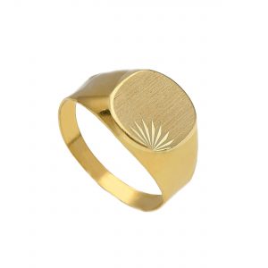 Anello Chevalier oro giallo 18 kt.