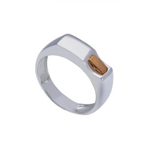 Anello in oro bianco 18 kt. e oro rosa 18 kt.