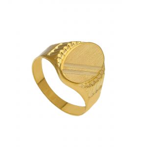 Anello Chevalier in oro giallo 18 kt.
