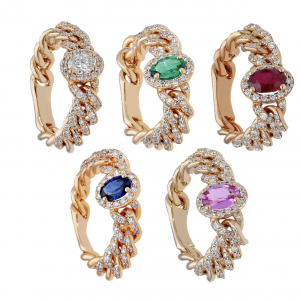 Anelli in oro rosa 18 kt.